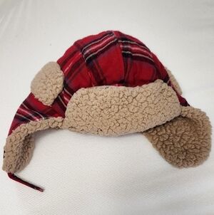Carter's Red Plaid Trapper Hat